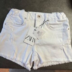 Zara Teen Jean Shorts, white, Brand New with tags